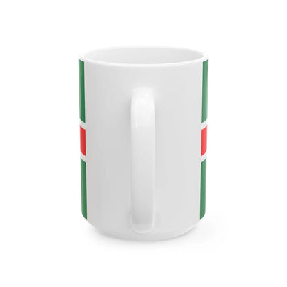 Flag of the Botswana Defence Force (Botswana) White Coffee Mug - Go Mug Yourself
