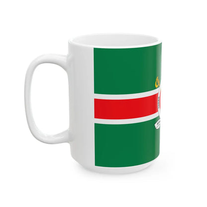 Flag of the Botswana Defence Force (Botswana) White Coffee Mug - Go Mug Yourself