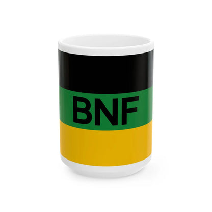 Flag of the Botswana National Front (Botswana) White Coffee Mug 15oz - Go Mug Yourself