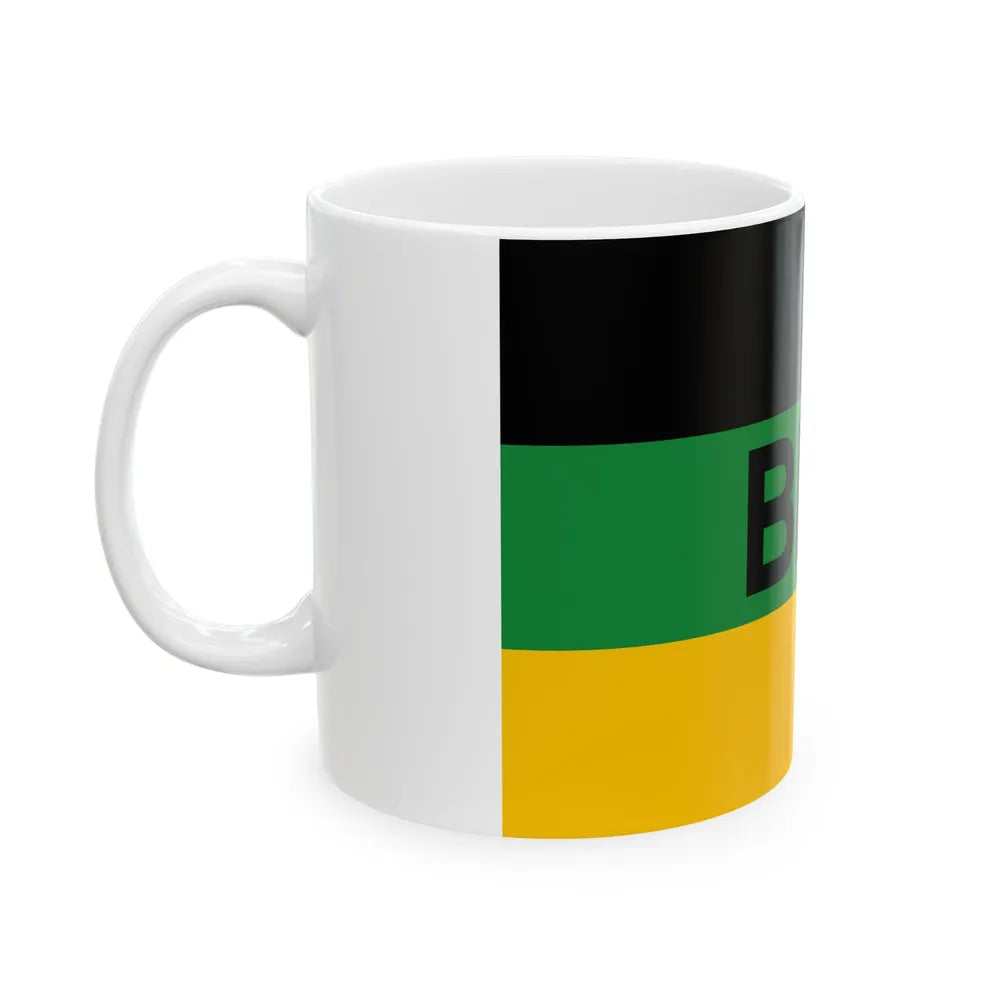Flag of the Botswana National Front (Botswana) White Coffee Mug - Go Mug Yourself