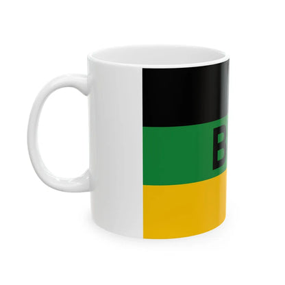 Flag of the Botswana National Front (Botswana) White Coffee Mug - Go Mug Yourself