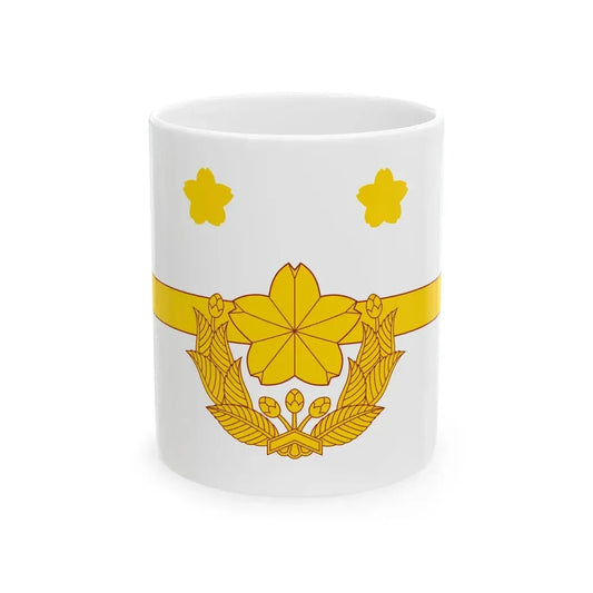 Flag of the Brigadier of the Ground Self-Defense Force Japan (Japan) White Coffee Mug 11oz - Go Mug Yourself