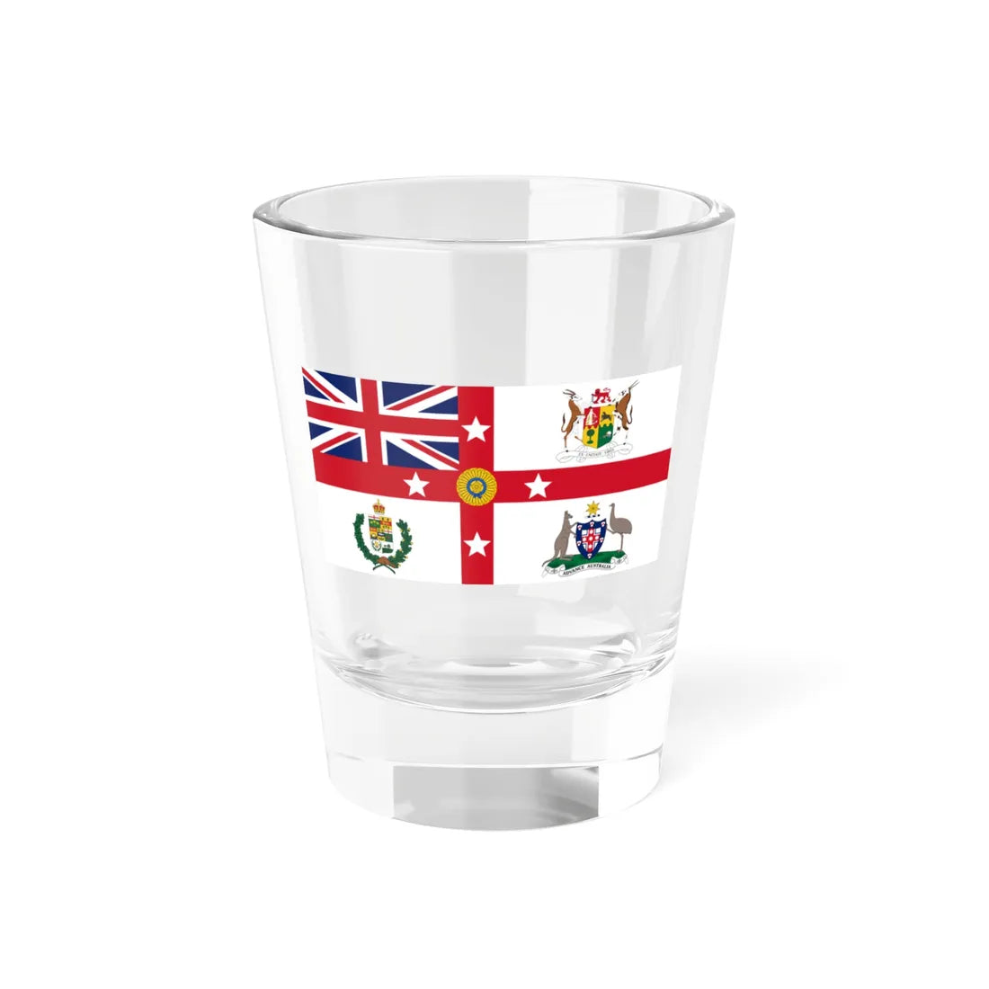 Flag of the British Empire Dangarsleigh War Memorial (United Kingdom) Shot Glass 1.5oz 1.5oz - Go Mug Yourself