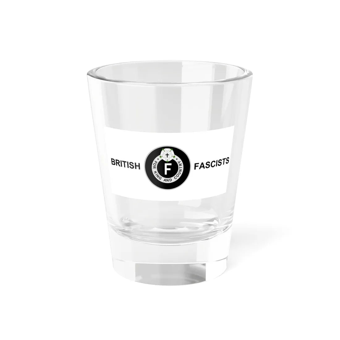 Flag of the British Fascists (United Kingdom) Shot Glass 1.5oz 1.5oz - Go Mug Yourself