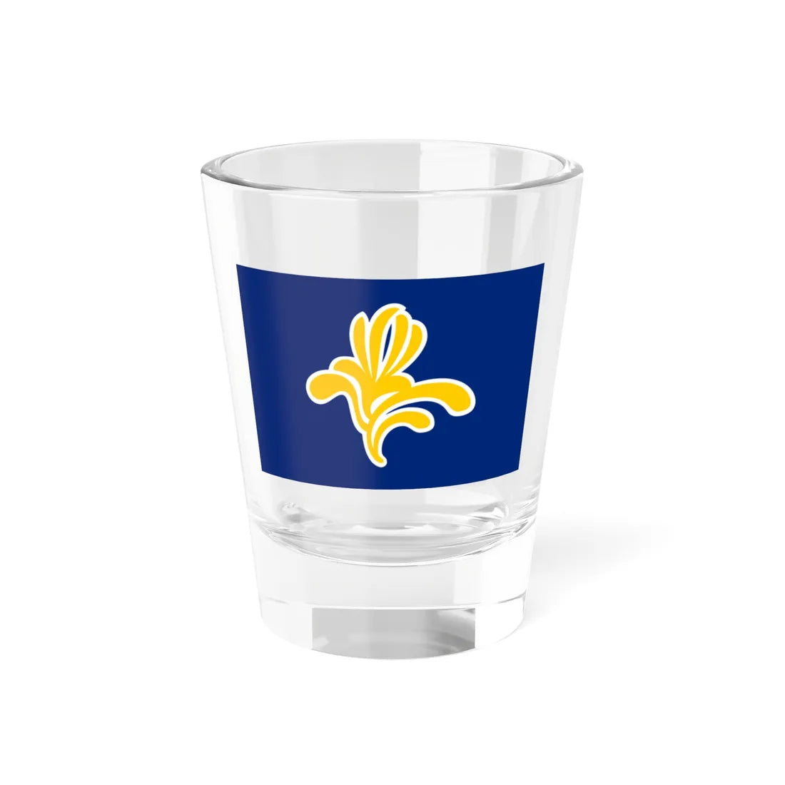 Flag of the Brussels-Capital Region 1991-2015 (Belgium) Shot Glass 1.5oz 1.5oz - Go Mug Yourself