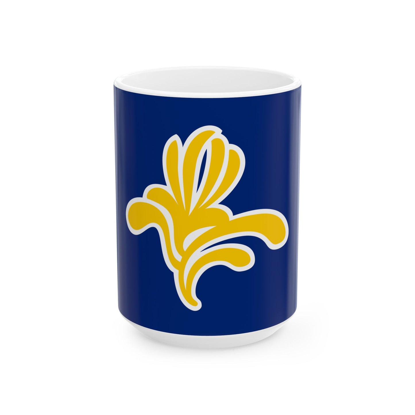 Flag of the Brussels-Capital Region 1991-2015 (Belgium) White Coffee Mug-15oz-Go Mug Yourself