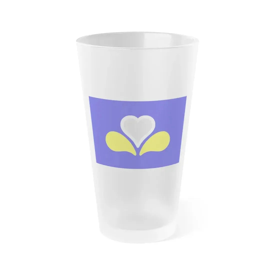 Flag of the Brussels Capital Region 2 Belgium - Frosted Pint Glass 16oz 16oz Frosted - Go Mug Yourself