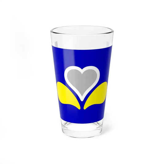 Flag of the Brussels Capital Region 2 Belgium - Pint Glass 16oz 16oz - Go Mug Yourself