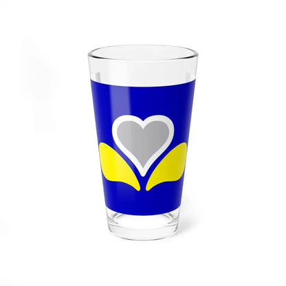 Flag of the Brussels Capital Region 2 Belgium - Pint Glass 16oz 16oz - Go Mug Yourself