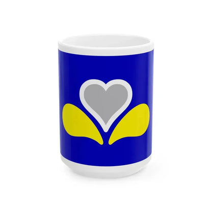 Flag of the Brussels Capital Region 2 Belgium - White Coffee Mug 15oz - Go Mug Yourself