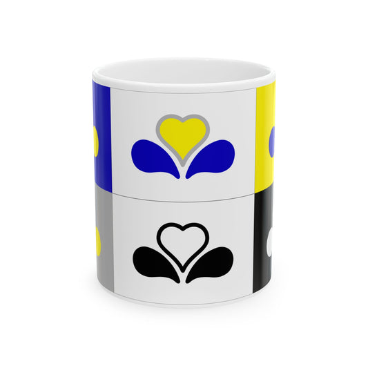 Flag of the Brussels-Capital Region all Variants (Belgium) White Coffee Mug-11oz-Go Mug Yourself