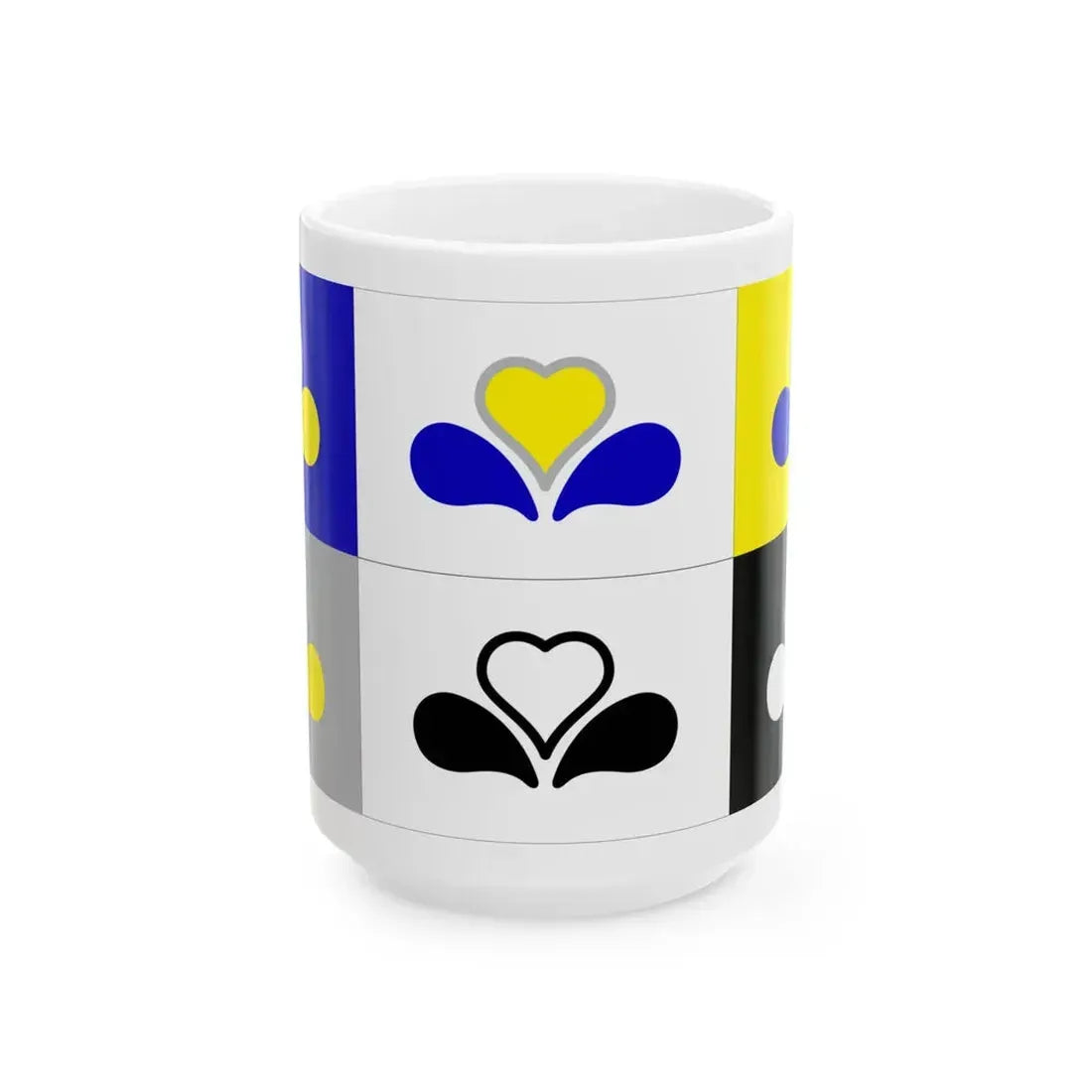 Flag of the Brussels-Capital Region all Variants (Belgium) White Coffee Mug 15oz - Go Mug Yourself