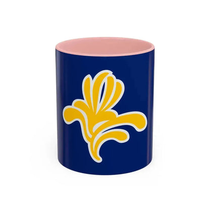 Flag of the Brussels Capital Region Belgium - Accent Coffee Mug 11oz Pink - Go Mug Yourself