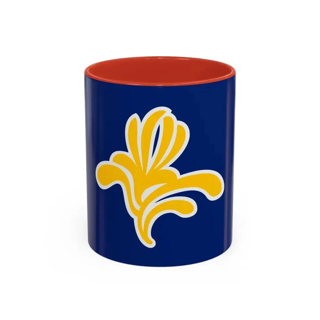 Flag of the Brussels Capital Region Belgium - Accent Coffee Mug 11oz Red - Go Mug Yourself