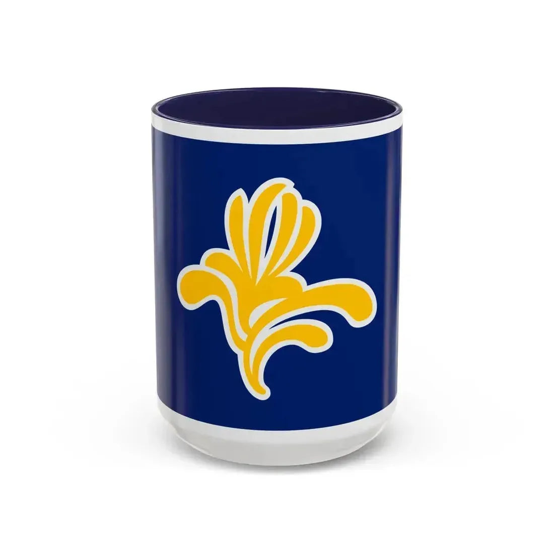 Flag of the Brussels Capital Region Belgium - Accent Coffee Mug 15oz Navy - Go Mug Yourself