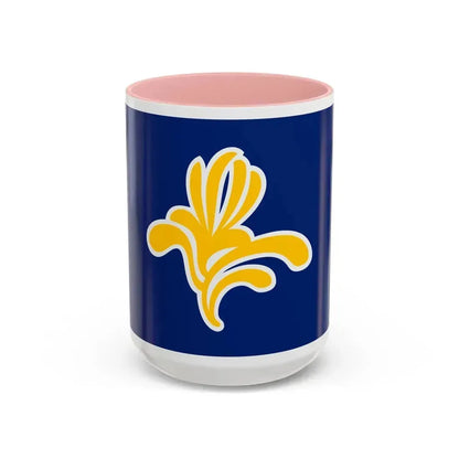 Flag of the Brussels Capital Region Belgium - Accent Coffee Mug 15oz Pink - Go Mug Yourself