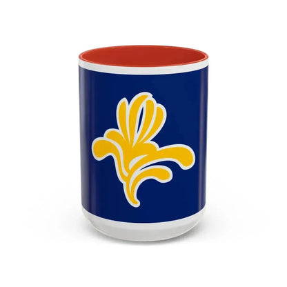 Flag of the Brussels Capital Region Belgium - Accent Coffee Mug 15oz Red - Go Mug Yourself