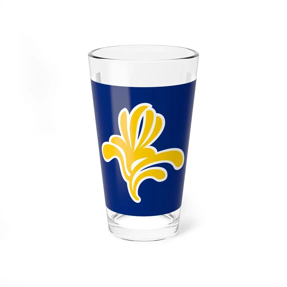 Flag of the Brussels Capital Region Belgium - Pint Glass 16oz 16oz - Go Mug Yourself