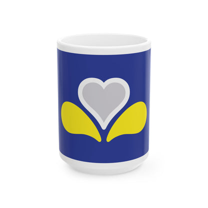 Flag of the Brussels-Capital Region (Belgium) White Coffee Mug-15oz-Go Mug Yourself