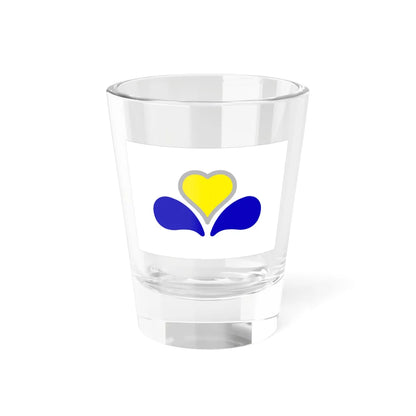 Flag of the Brussels-Capital Region Variant 2 (Belgium) Shot Glass 1.5oz 1.5oz - Go Mug Yourself