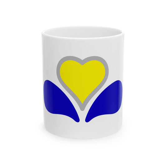 Flag of the Brussels-Capital Region Variant 2 (Belgium) White Coffee Mug-11oz-Go Mug Yourself
