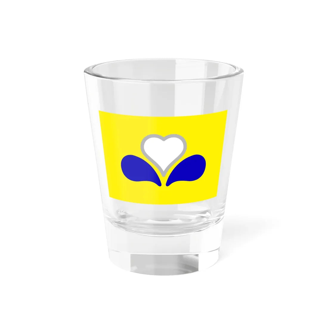 Flag of the Brussels-Capital Region Variant 3 (Belgium) Shot Glass 1.5oz 1.5oz - Go Mug Yourself