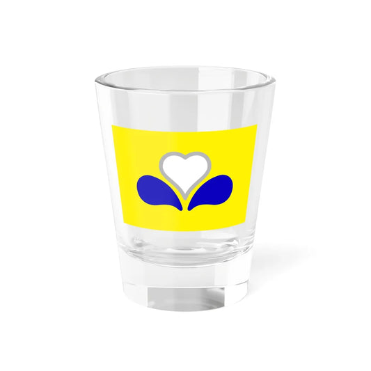 Flag of the Brussels-Capital Region Variant 3 (Belgium) Shot Glass 1.5oz 1.5oz - Go Mug Yourself