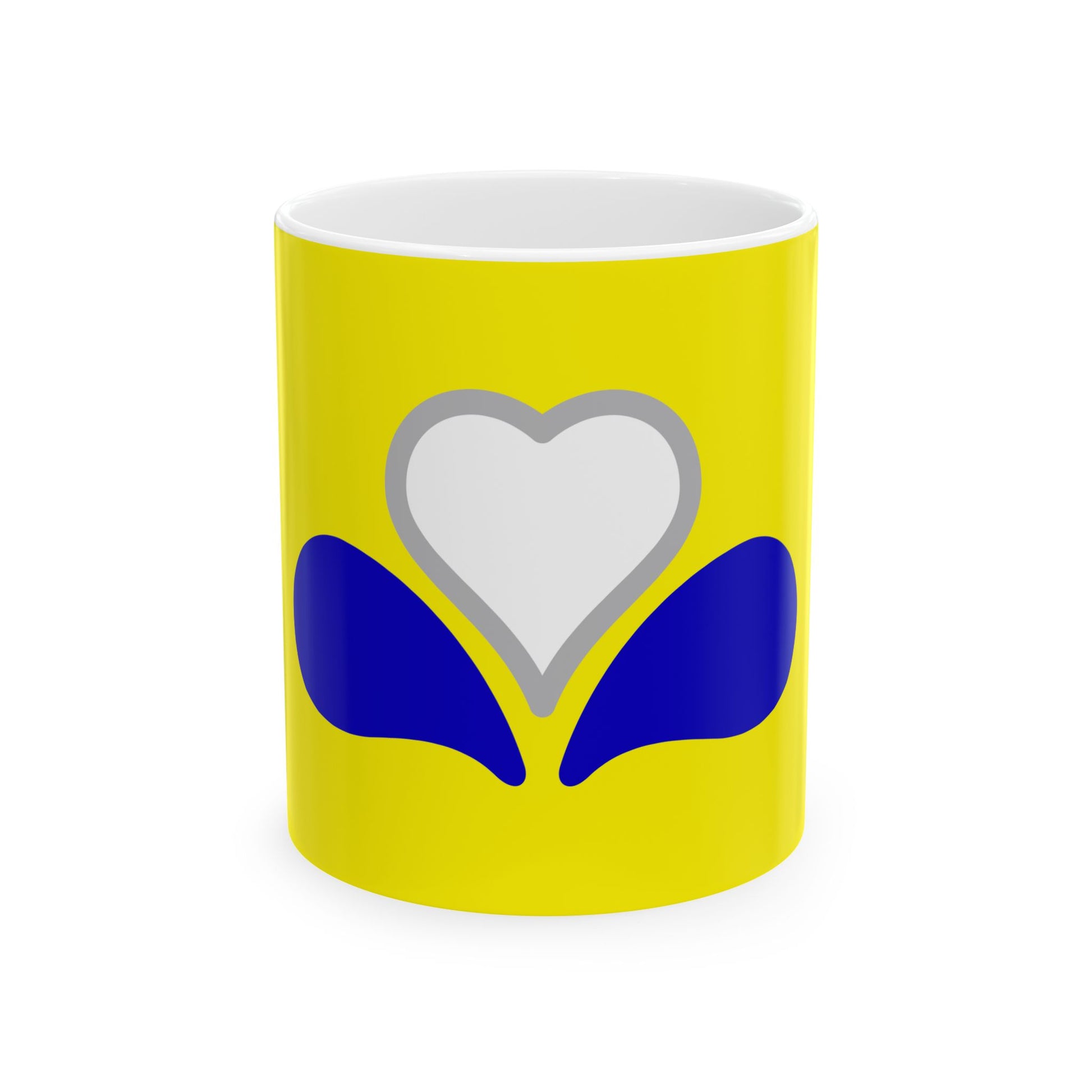 Flag of the Brussels-Capital Region Variant 3 (Belgium) White Coffee Mug-11oz-Go Mug Yourself