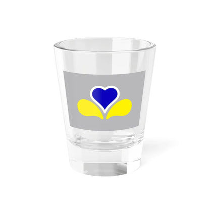 Flag of the Brussels-Capital Region Variant 4 (Belgium) Shot Glass 1.5oz 1.5oz - Go Mug Yourself