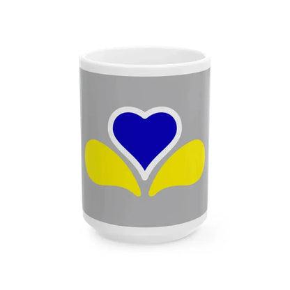 Flag of the Brussels-Capital Region Variant 4 (Belgium) White Coffee Mug 15oz - Go Mug Yourself