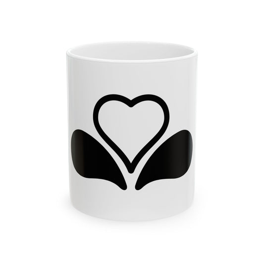 Flag of the Brussels-Capital Region Variant 5 (Belgium) White Coffee Mug-11oz-Go Mug Yourself