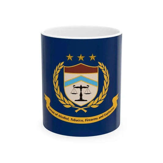 Flag of the Bureau of Alcohol Tobacco Firearms and Explosives (United States) White Coffee Mug 11oz - Go Mug Yourself