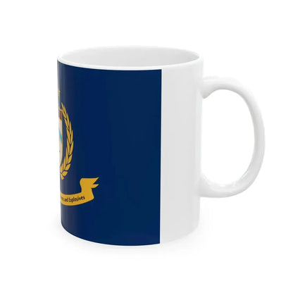 Flag of the Bureau of Alcohol Tobacco Firearms and Explosives (United States) White Coffee Mug - Go Mug Yourself