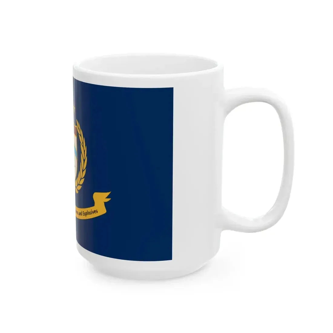 Flag of the Bureau of Alcohol Tobacco Firearms and Explosives (United States) White Coffee Mug - Go Mug Yourself