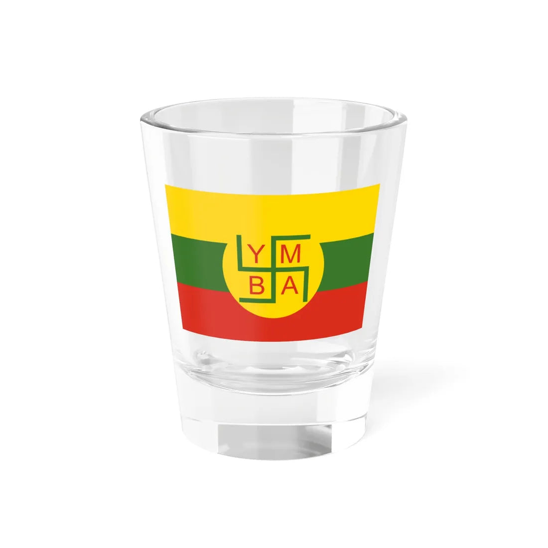 Flag of the Burma YMBA (Myanmar) Shot Glass 1.5oz 1.5oz - Go Mug Yourself