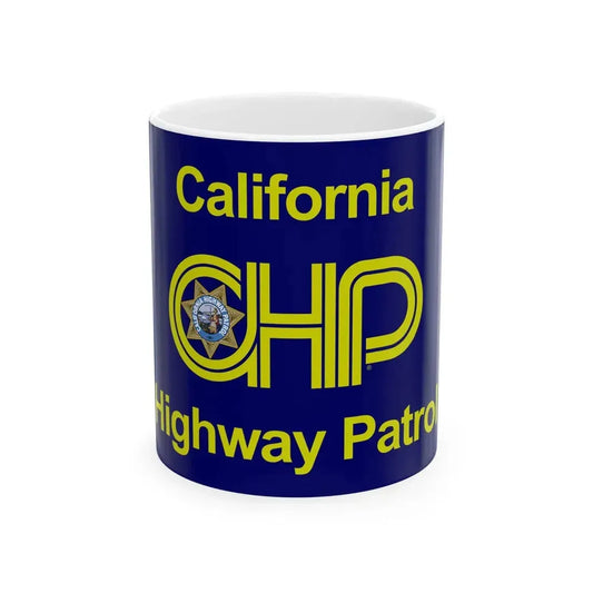 Flag of the California Highway Patrol (United States) White Coffee Mug 11oz - Go Mug Yourself