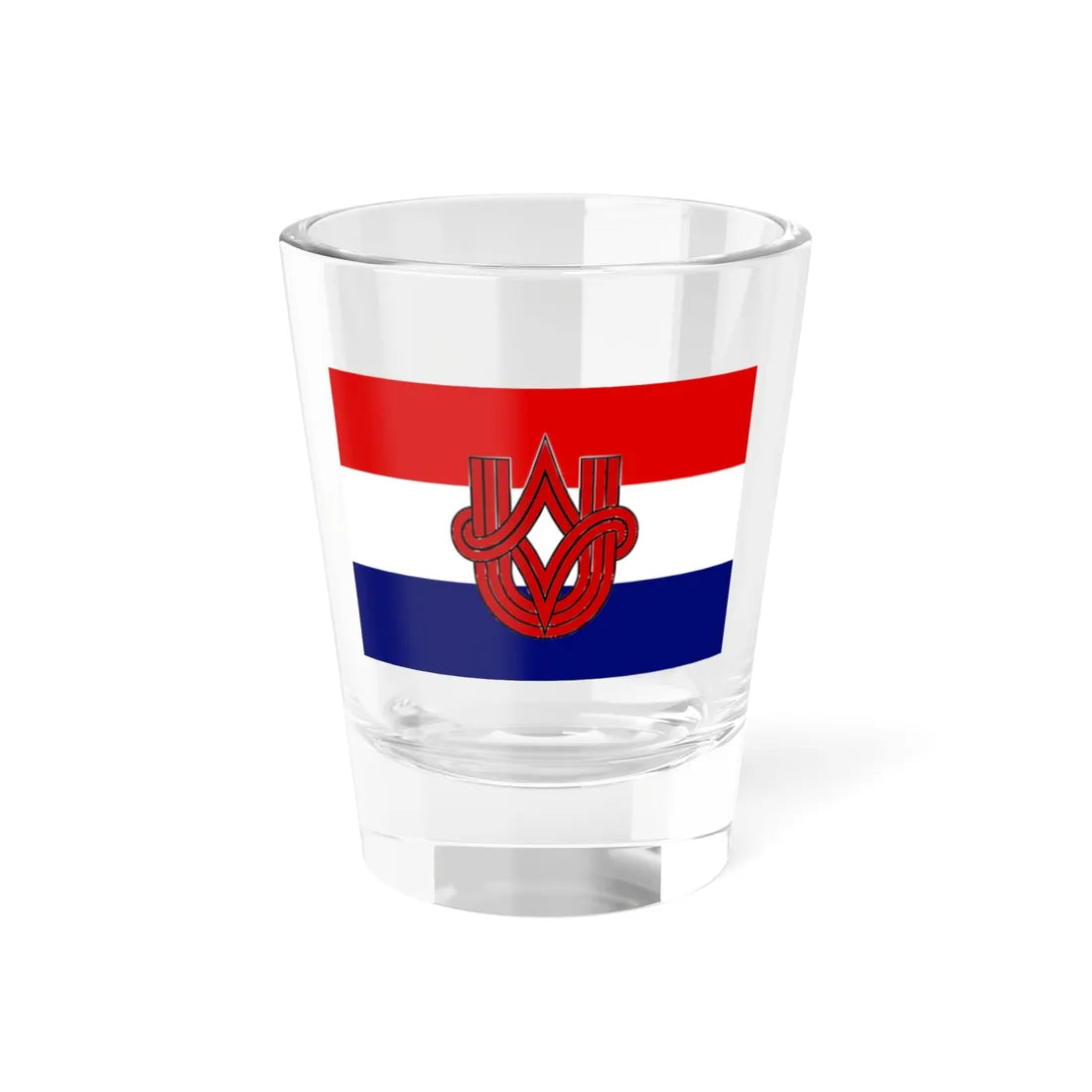 Flag of the Camp of the Ustaše Youth (Croatia) Shot Glass 1.5oz 1.5oz - Go Mug Yourself