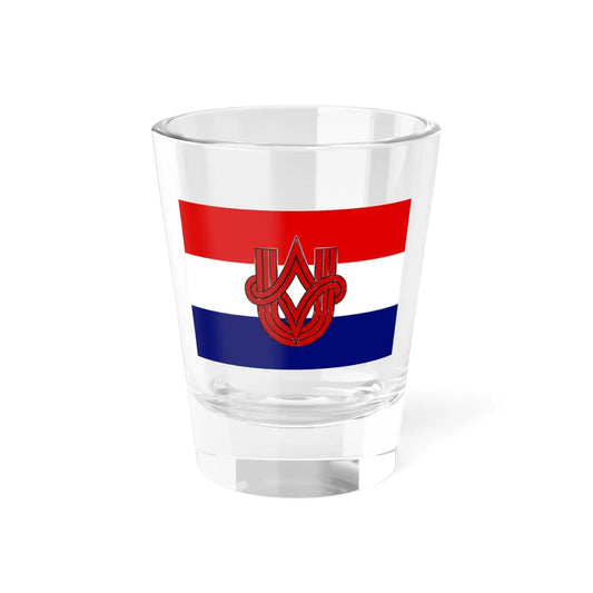 Flag of the Camp of the Ustaše Youth (Croatia) Shot Glass 1.5oz 1.5oz - Go Mug Yourself