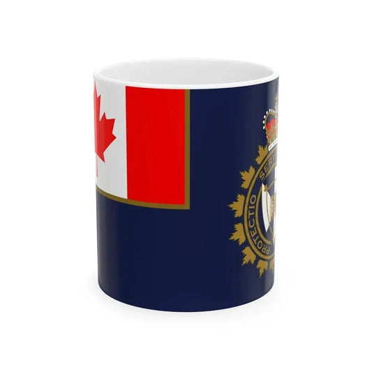 Flag of the Canada Border Services Agency (Canada) White Coffee Mug 11oz - Go Mug Yourself