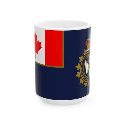 Flag of the Canada Border Services Agency (Canada) White Coffee Mug 15oz - Go Mug Yourself