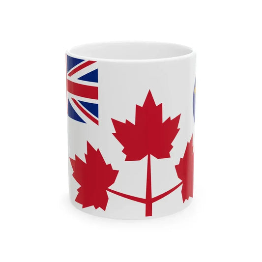 Flag of the Canadian Army 1939-1944 (Canada) White Coffee Mug 11oz - Go Mug Yourself