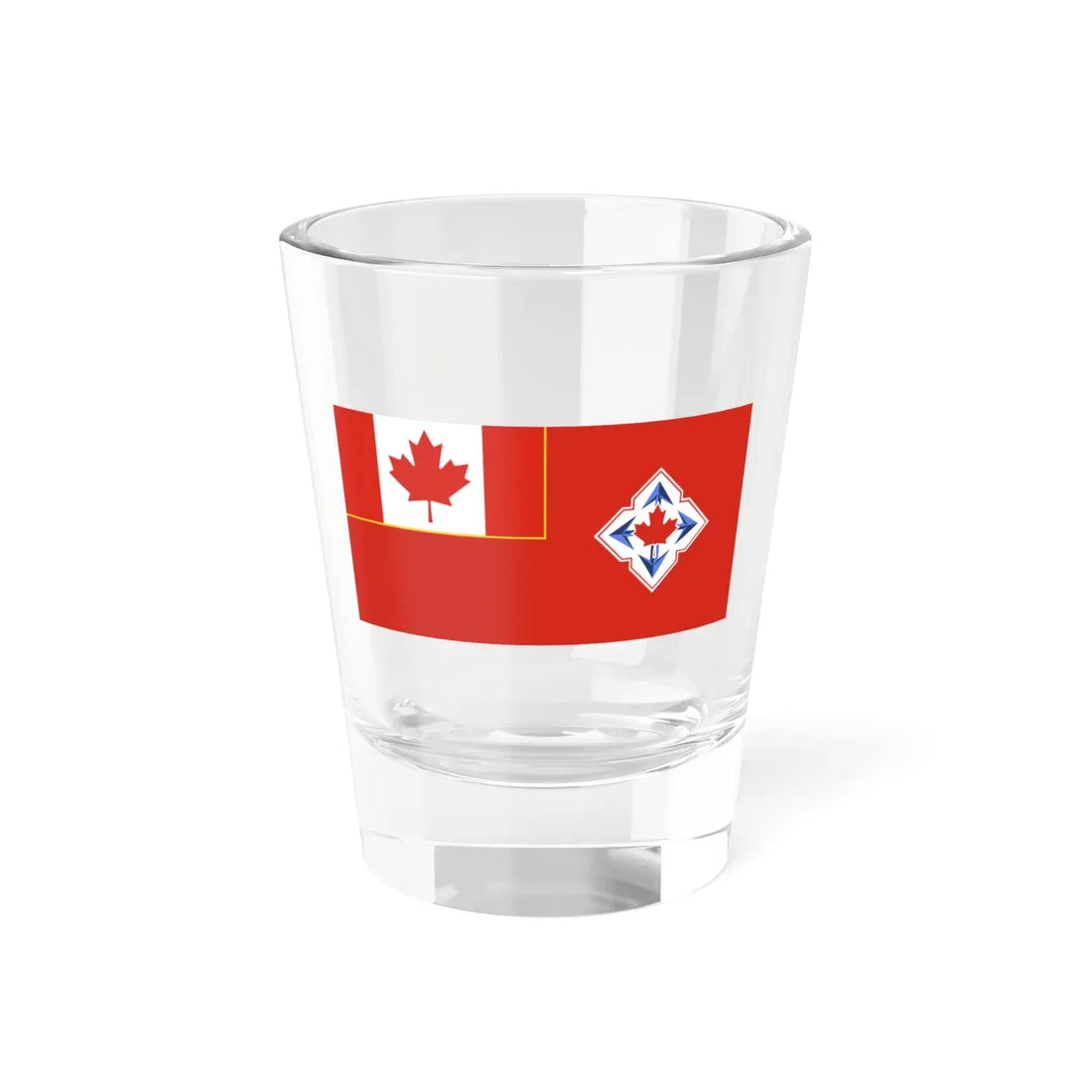 Flag of the Canadian Army 1968-1998 (Canada) Shot Glass 1.5oz 1.5oz - Go Mug Yourself