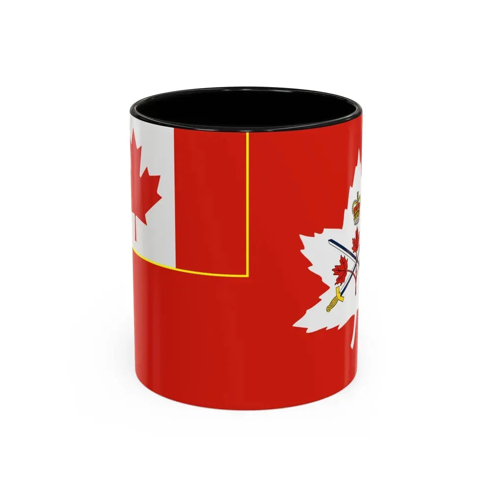 Flag of the Canadian Army - Accent Coffee Mug 11oz Black - Go Mug Yourself