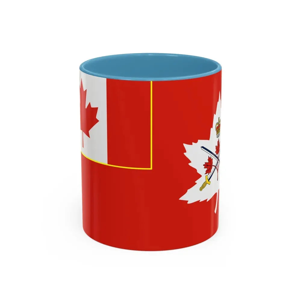 Flag of the Canadian Army - Accent Coffee Mug 11oz Light Blue - Go Mug Yourself