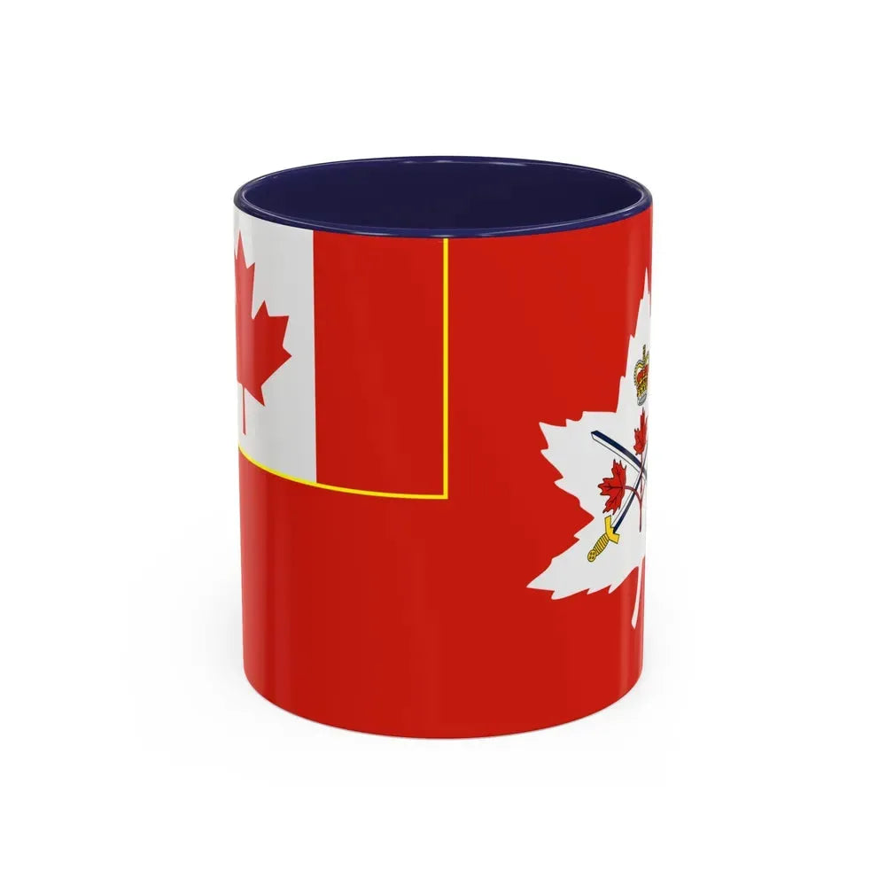 Flag of the Canadian Army - Accent Coffee Mug 11oz Navy - Go Mug Yourself
