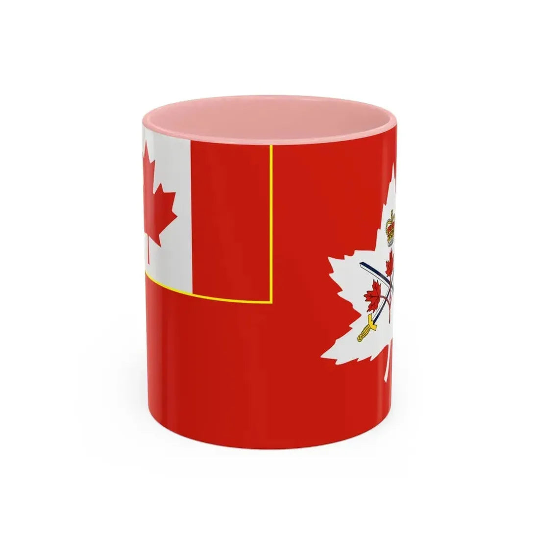 Flag of the Canadian Army - Accent Coffee Mug 11oz Pink - Go Mug Yourself