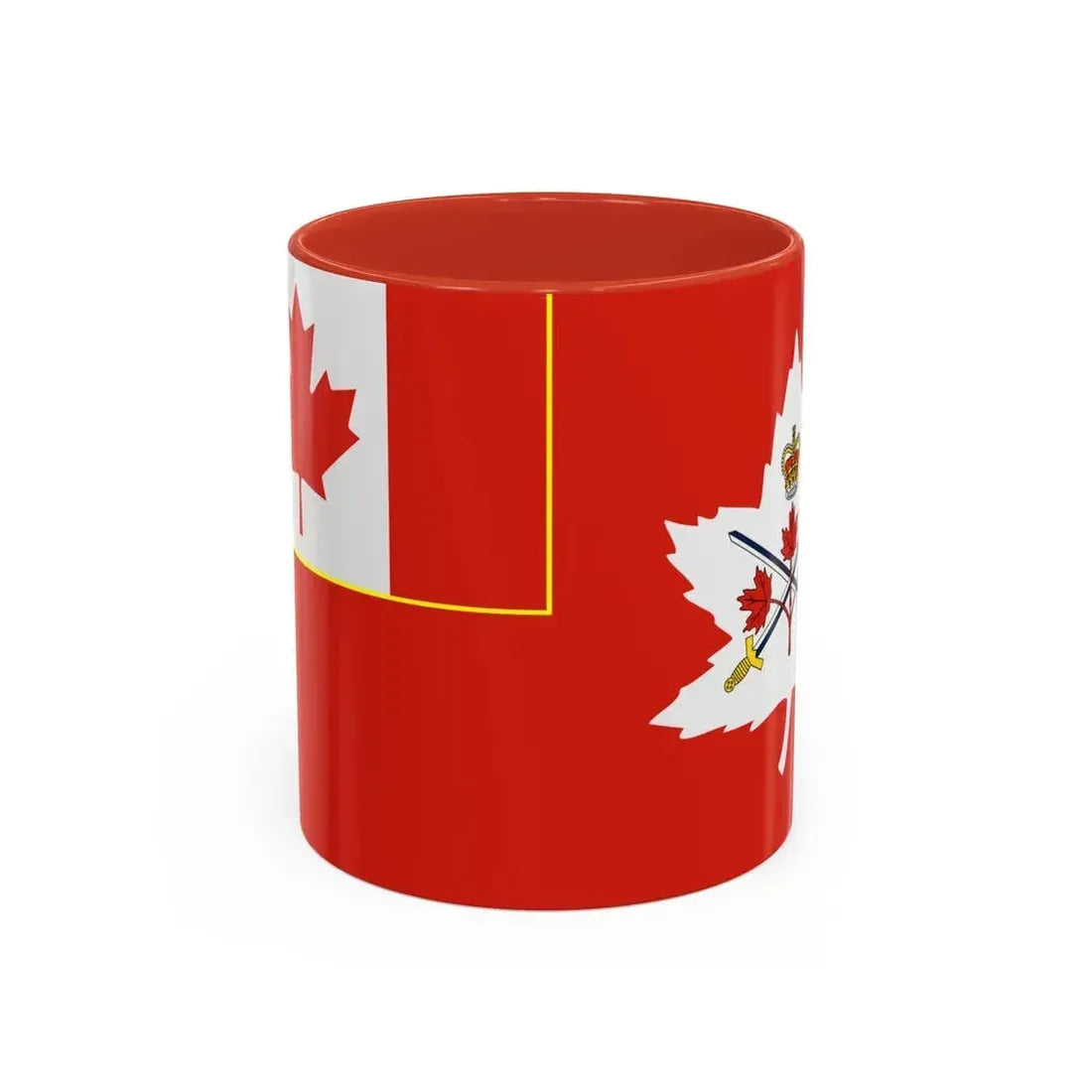 Flag of the Canadian Army - Accent Coffee Mug 11oz Red - Go Mug Yourself