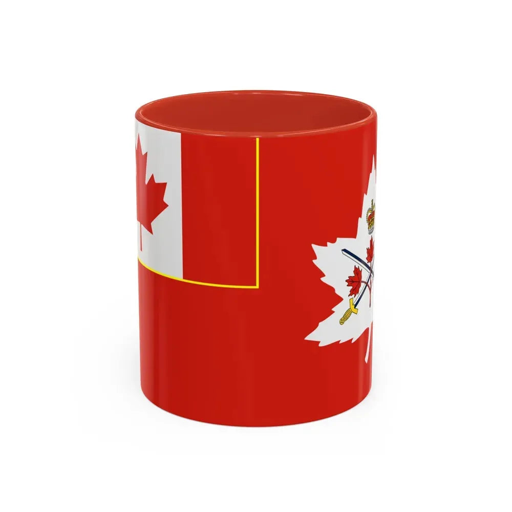 Flag of the Canadian Army - Accent Coffee Mug 11oz Red - Go Mug Yourself