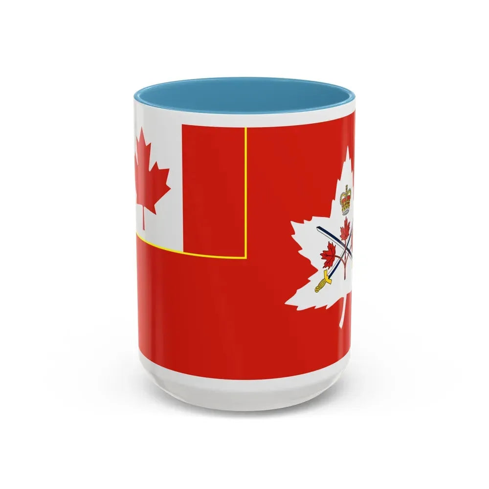 Flag of the Canadian Army - Accent Coffee Mug 15oz Light Blue - Go Mug Yourself