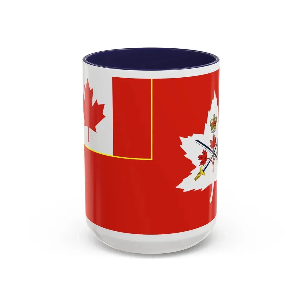 Flag of the Canadian Army - Accent Coffee Mug 15oz Navy - Go Mug Yourself